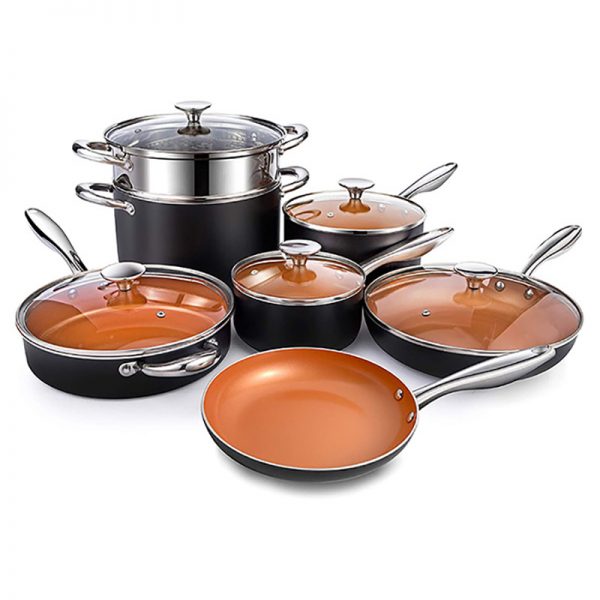 High Quality 3d Blue Diamond Cookware Set For Sale - Aidl Kitchen